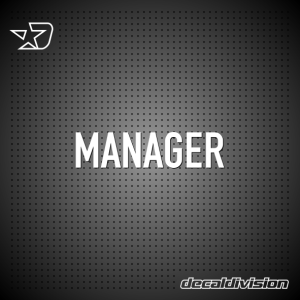 Manager Lettering Sticker